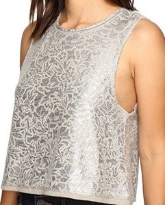 Free People Metallic Crop Top